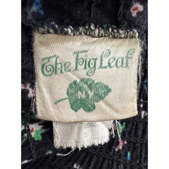 Vintage 70s The Fig Leaf Floral Smocked Cottagecore Prairie Midi Cotton Dress XS - Picture 11 of 16